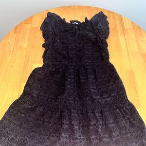 Vineyard Vines Elegant Black Eyelet Midi Dress
